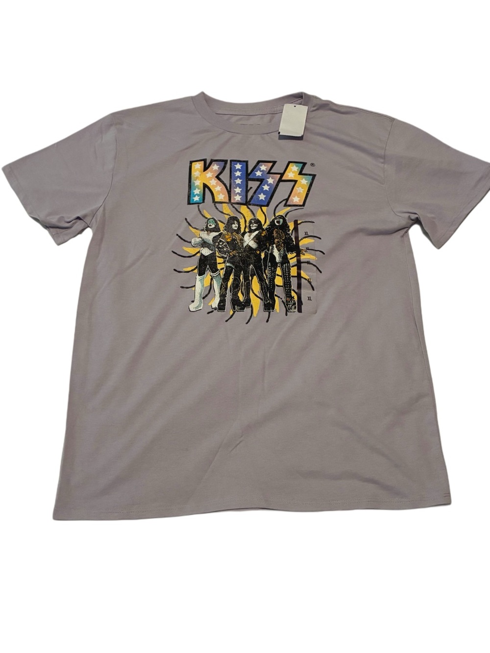 KISS Band Light Purple Kids Graphic T-Shirt Size XL NWT